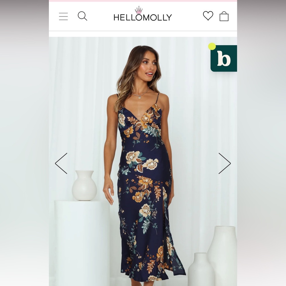 Hello Molly No Yesterday Maxi Dress Navy
